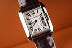 TANK ANGLAISE STEEL BURGUNDY LEATHER