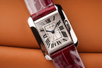 TANK ANGLAISE STEEL RED LEATHER