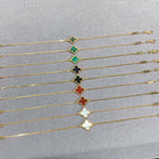 CLOVER 1 MOTIF PINK GOLD BRACELET