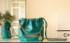CC 22 ANTIBA HOBO BAG GREEN 20CM