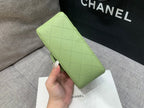 MINI SQUARE FLAP BAG 17CM GREEN CAVIAR SILVER HARDWARE