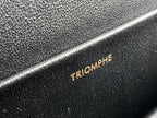 CUIR TRIOMPHE 20 BLACK CALFSKIN GOLD HARDWARE