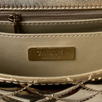 FLAP BAG MEDIUM 24CM GOLD METALIC CALFSKIN