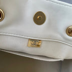 SMALL TOTE 31CM WHITE LAMBSKIN GOLD HARDWARE