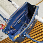 MEDIUM GALLERIA 28 BLUE SAFFIANO LEATHER