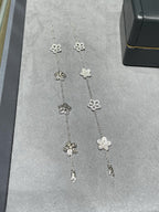 WILD FLOWER 4 MOTIF DIAMOND PAVED BRACELET