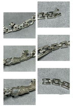 PANTHERE DE CARTI SILVER DIAMOND ONYX CHAIN NECKLACE