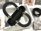 MEDIUM LADY D-LITE 24 BLACK CANNANGE EMBROIDERY