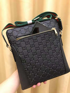GG CROSSBODY BLACK RED LEATHER