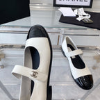 mary janes white black patent calfskin