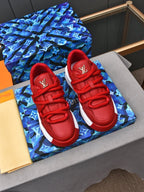 LV SNEAKERS RED LACE-UP