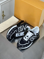 LV RUN AWAY SNEAKER IN BLACK DENIM FABRIC