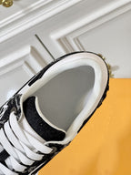 LV RUN AWAY SNEAKER IN BLACK DENIM FABRIC