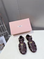 Miumiu Sandal Dark Brown Calfskin