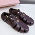 Miumiu Sandal Dark Brown Calfskin