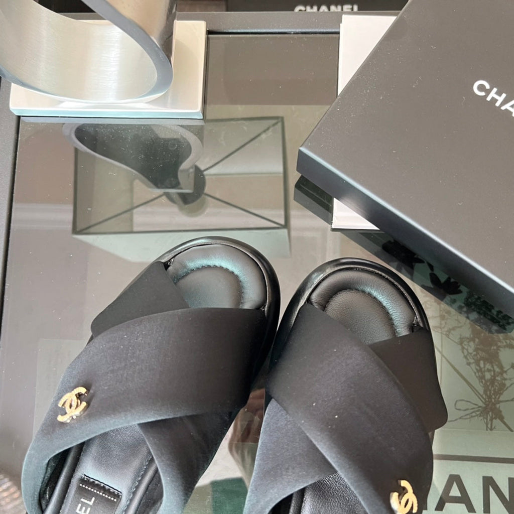 CC Sandal Black Lambskin 173046