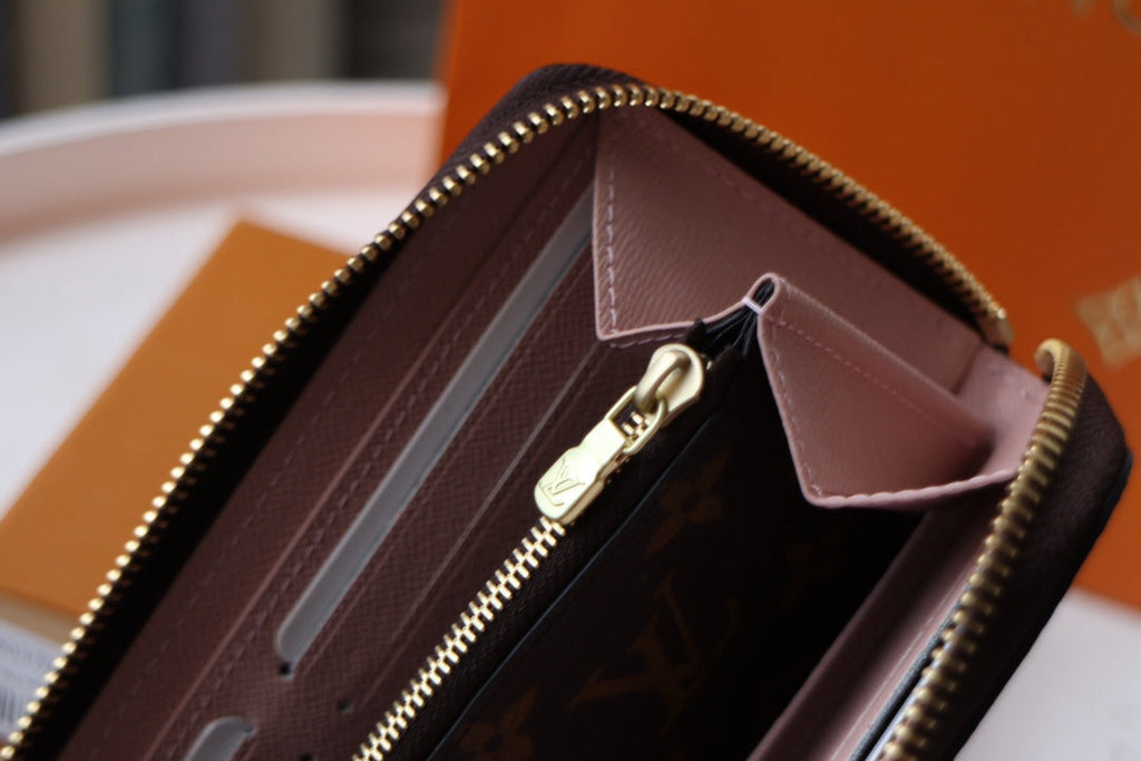 LV Clemence Wallet Light Brown Monogram Canvas N60742