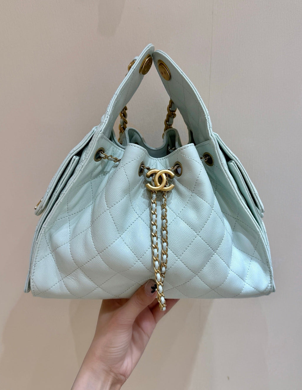 CC 25S Hobo Bag 30 Mint Green Calfskin