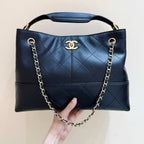 CC 25A Hobo Bag 36cm in Black Calfskin