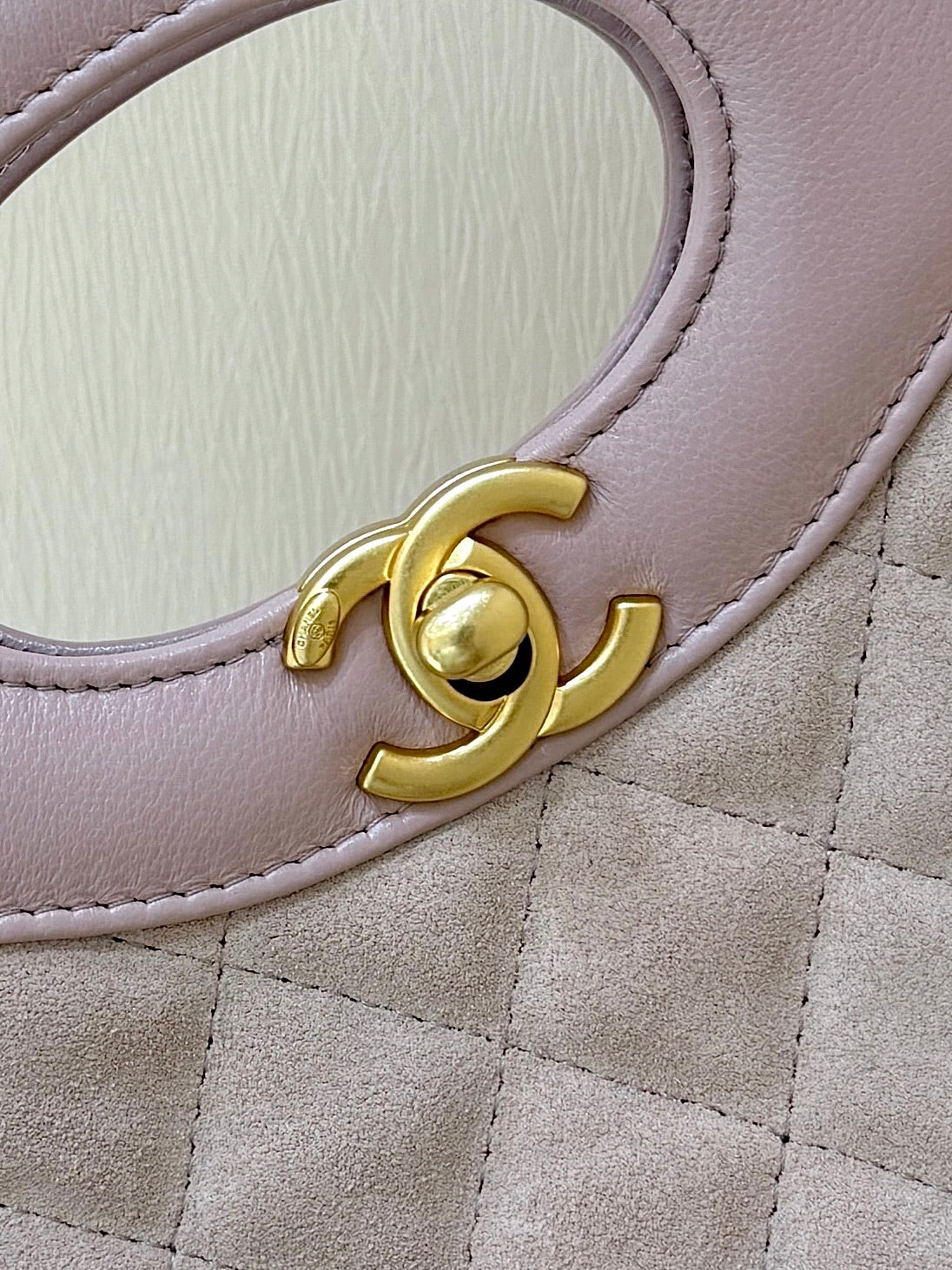CC 25P Mini 31 Bag in Pink Lambskin and Suede