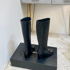 Chanel High Boot Black Cowhide 175041