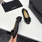 CC 25s Coco Beach Ballet Flats Black Sheepskin 331785