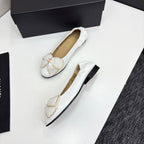 CC 25s Coco Beach Ballet Flats White Sheepskin 331788