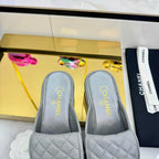 CC Loafers Mule Gray Sheepskin 368050