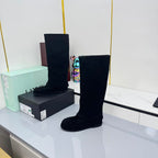 CC 25 High Knee Boots Black Suede 369898