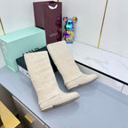 CC 25 High Knee Boots Off White Suede 369899