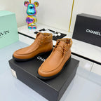 CC 25 Ankle Boots Brown Cowhide and Tweed 454714