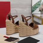 VL Flatform Sandal 15mm In Brown Cowhide 456397