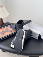 CC 25K Backpack Bucklet Boots Black Sheepskin 458711