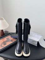 CC 25K Backpack Bucklet High Boots Black Sheepskin 458708