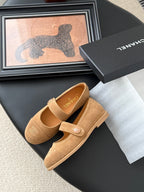 CC 25K Mary Jane Flats Tan Suede 458762