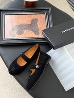 CC 25K Mary Jane Flats Black Suede 458760
