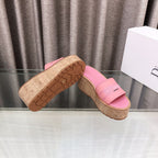 CD Dway Jelly-Colored Platform Heel 100mm Sandals Pink Calfskin