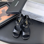 CC 25B Mary Janes 85mm High Heel Black Sheepskin