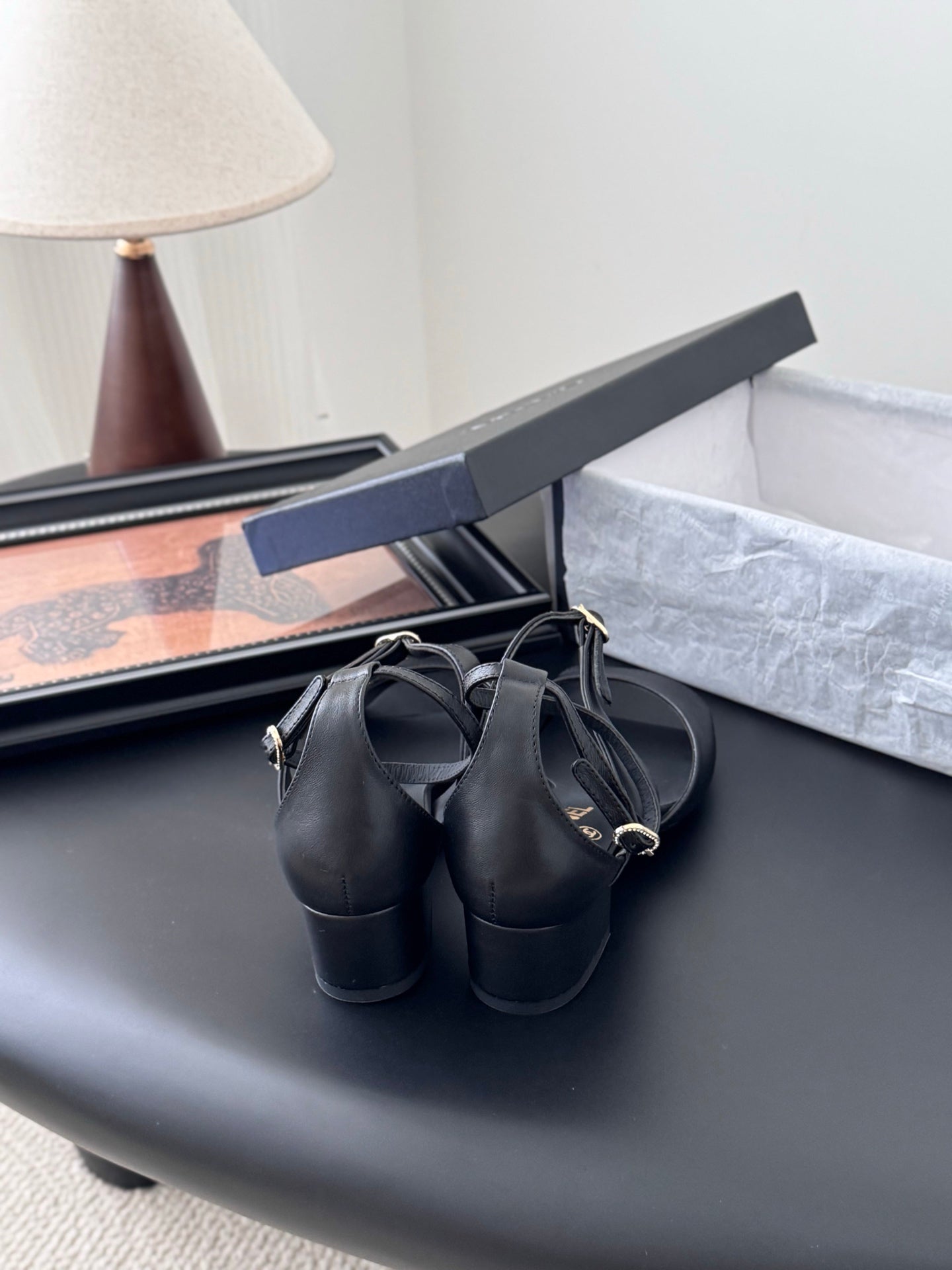 CC 25B Mary Janes 55mm High Heel Black Sheepskin