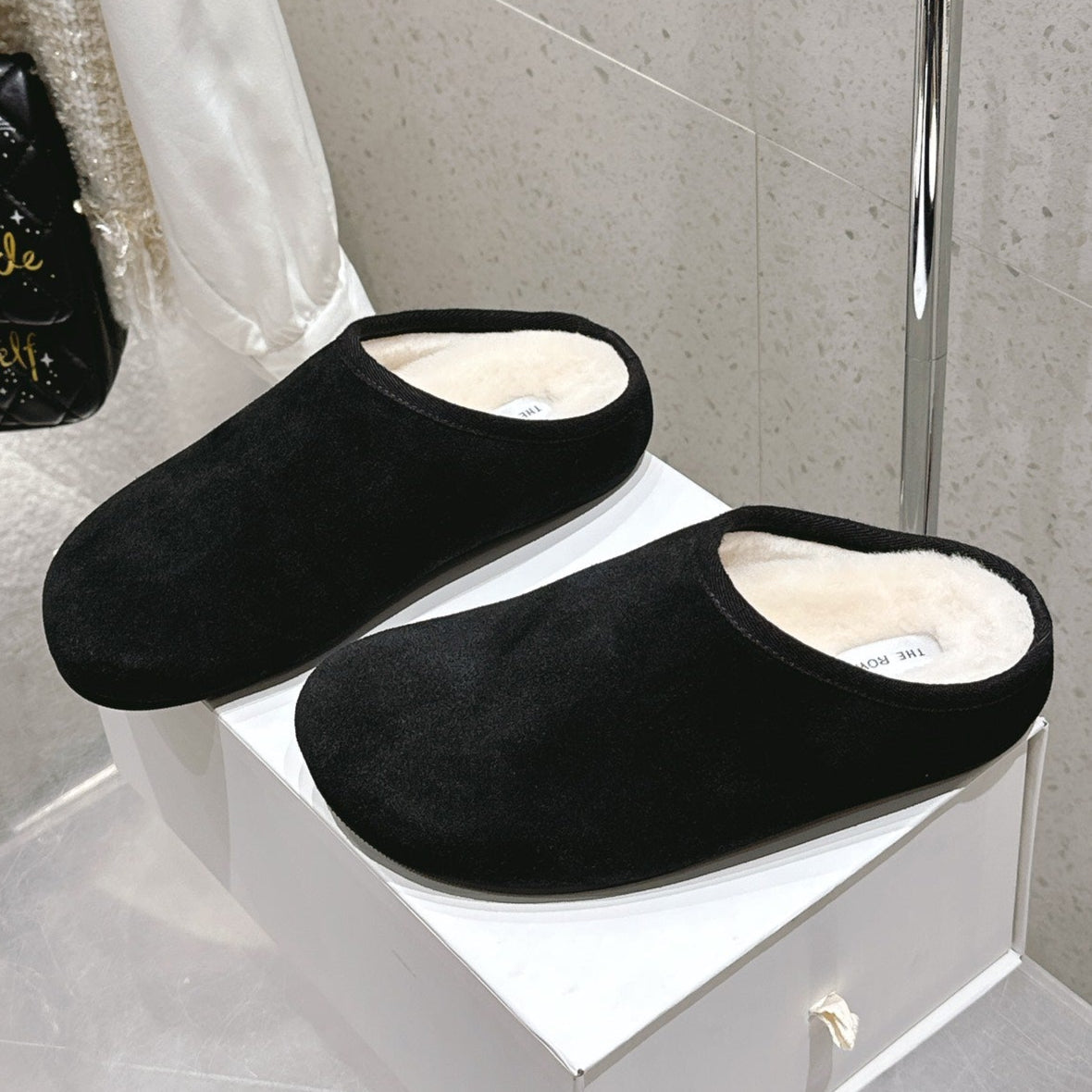 The Row Sandal Black Cowhide 334158