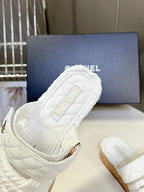 CC 25 Sandals White Rope and Sheepskin 473362