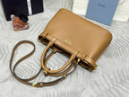 Pra 1BA418 Small Shopping Double Bag 28cm Brown Cowhide  267514