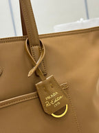 Pra Medium 1BG555 Tote Bag Brown Nylon 267451