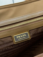 Pra Medium 1BG555 Tote Bag Brown Nylon 267451