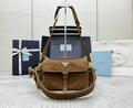 Pra Messenger Bag 30cm Brown Suede 267418