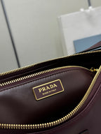Pra Aimee Underarm Hobo Bag 39cm Burgundy Cowhide 267275