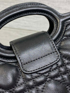 CD Jolie Top Handle Mini Chain Bag 19cm Black Cowhide