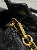 CD Jolie Top Handle Mini Chain Bag 19cm Black Cowhide