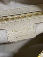 CD VOYAGE Handbag 23cm Cream Cowhide