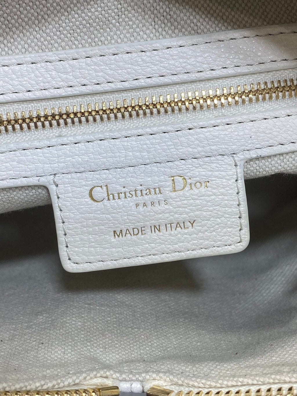 CD VOYAGE Handbag 23cm White Cowhide